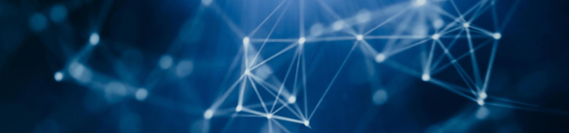 A robotic hand reaching into a digital network on a blue background, symbolizing AI technology.